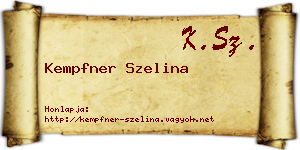 Kempfner Szelina névjegykártya